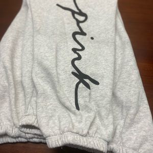 PINK light gray sweats